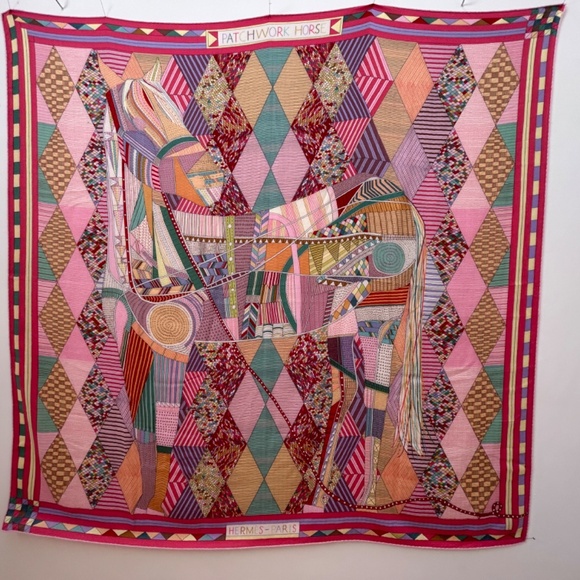 Hermes-Paris "Patchwork Horse" Scarf - Picture 4 of 8